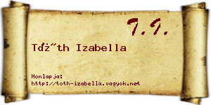 Tóth Izabella névjegykártya